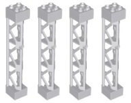 LEGO 4x Kratownica Słup Podpora Filar 2x2x10 Jasny Szary (Bluish) 95347