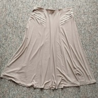 Spódnica damska beżowa w kliny rozkloszowana r.XL