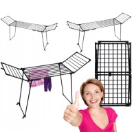 SUSZARKA NA PRANIE PIONOWA STOJĄCA OGRODOWA ROZSUWANA DUŻA CZARNA 27M KÓŁKA