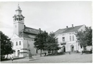 PRZEWORSK - FRAGMENT RYNKU Z RATUSZEM Z XVII WIEKU.