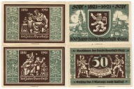 Banknoty zastepcze miasta - GLATZ - KLODZKO - 4 x 50 Pfennig - UNC