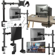 MOCNY BIURKOWY OBROTOWY UCHWYT MONITORA BLOW 10"-32" | UNIWERSALNY Z VESA