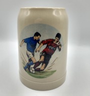 Vintage, kufel piłkarski zawodnicy piłkarze 600 ml