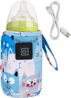 PRZENOŚNY USB TERMOS PODGRZEWACZ DO BUTELEK MLEKO REGULOWANY 3 PRĘDKOŚCI