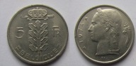 Belgia 5 frank 1974