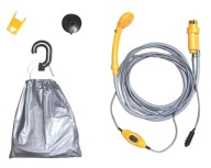 SOLARNY PRYSZNIC TURYSTYCZNY KEMPINGOWY BIWAKOWY ZAWIESZANY 12V 5L