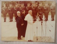 Papież JAN PAWEŁ II - Kardynał JÓZEF GLEMP i ŻOŁNIERZE, WOJSKO, ZDJĘCIE