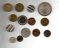 ŻETONY. 14 sztu żetonów