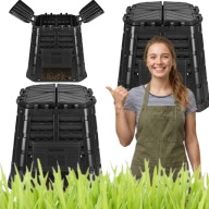 KOMPOSTOWNIK OGRODOWY ECOSMART 480L MROZOODPORNY CAŁOROCZNY KOMORY MODUŁOWY