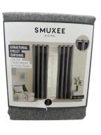 Zasłony boho strukturalne 2szt Smukee 140x250 na kółkach przelotkach 604