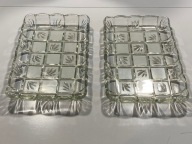 Przedwojenna Patera Art Deco – Huta Hortensja, wzór 112 (1936 r.) – 2 szt.