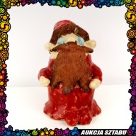 Skrzat ceramiczny ręcznie robiony czerwony