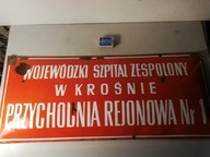 STARA TABLICA EMALIOWANA PRZYCHODNIA REJONOWA 70,5 cm x 30 cm