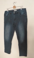 Granatowe elastyczne jeansy rurki skinny z wysokim stanem 54
