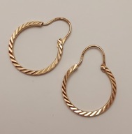 Złote kolczyki koła z lat 80 pr.583