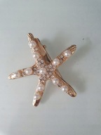 Spinka rozgwiazda gwiazda klips klipsa perły diamenty cute star gwiazdka