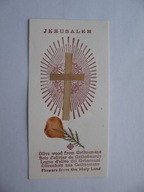 JEROZOLIMA ZASUSZONE KWIATY Z ZIEMI ŚWIĘTEJ stary ŚW. OBRAZEK-RELIKWIA