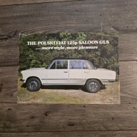 FSO Polski Fiat 125p Saloon GLS duży Fiat 1980 j.angielski