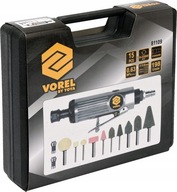 SZLIFIERKA PNEUMATYCZNA TRZPIENIOWA PROSTA 1/4'' 6mm +AKCESORIA 15el. VOREL