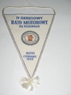 RAJD MOTOROWY na KUJAWACH MĄTWY 1967 Inowrocławskie zakł. sodowe proporczyk