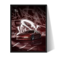 Plakat Honda NSX w ramce 30x40 cm obraz samochodu dekoracja ścienna