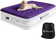 Materac dwuosobowy CHILLSUN 203 x 152 x 46 cm fioletowy