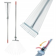 GRABIE DO LIŚCI WACHLARZOWE REGULOWANE OGRODOWE METALOWY REGULACJA TRZONKA