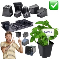 DONICZKI PLASTIKOWE DO ROZSADY NA BALKON NA KWIATY ROŚLINY WARZYWA 9x9x9 cm