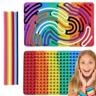 ZABAWKA SENSORYCZNA EDUKACYJNA AUTYZM ADHD ŁAGODZĄCA STRES TORBA SILIKONOWA