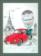 Karykatura portret ze zdjęcia na prezent kierowcy podróżnika PROMOCJA