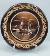 Talerz z miedzi - turecka twierdza morska - TURCJA - vintage kolekcjonerski