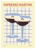 Plakat „Cocktail Bar Aesthetic” – Retro Plakaty z Drinkami