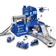 GARAŻ PARKING POLICJA SWAT 4 AUTA HELIKOPTER 50cm POSTERUNEK SAMOCHODZIKI