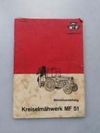 STARA INSTRUKCJA OBSŁUGI MASSEY FERGUSON KOSIARKA ROTACYJNA MF 51 Z 1970 r.