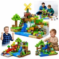 KLOCKI MAGNETYCZNE MINECRAFT MAINCRAFT SZCZESCIANY 184 SZT DUZE BLOKI 3D