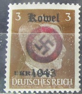 Niemcy stary znaczek z nadrukiem Kowel (9/44