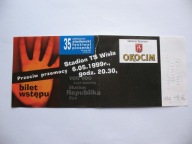 KRAKÓW STADION TS WISŁA BILET WSTĘPU VOO VOO LECH JANERKA REPUBLIKA 1999 r.