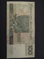 100 złotych 2012 numer radarowy AR1491941 dobry stan (B48)