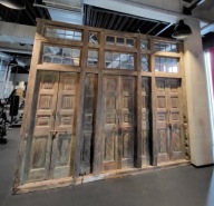 DRZWI Zabytkowe Drewniane Stare Okres Międzywojenny 340x295cm