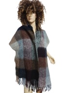 LAMBSWOOL SZAL duży ciepły wełna alpaka moher