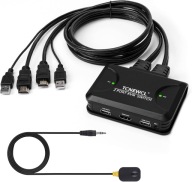 AJ285 Przełącznik KVM TCNEWCL 4K HDMI USB – 2 porty, kable 1.2m, pilot