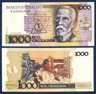 BRAZYLIA 1 NOWE CRUZADO 1989 P-216b UNC PRZEBITKA z 1000 CRUZADOS