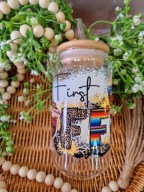 Kubek szklanka 500ml But First Coffee kawa mrożona słomka i pokrywka