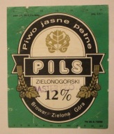 ETYKIETA - Browar Zielona Góra - PILS ZIELONOGÓRSKI Piwo jasne pełne