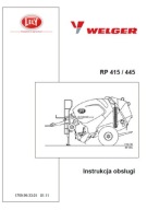 Welger RP 415, 445 - instrukcja obsługi prasy zwijającej PL (2011)