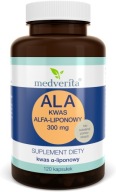 ALA Kwas Alfa-liponowy 300 mg Medverita 120 kapsułek