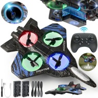 SAMOLOT ZDALNIE STEROWANY PIANKOWY 4 SILNIKI OBRÓT 360° 3 POZIOMY PRĘDKOŚCI