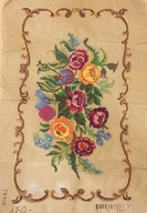 HAFTOWANY OBRAZ DO OPRAWIENIA -KWIATY WEEKENDOWA OBNIŻKA