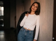 Biała Bluzka Longsleeve Cooky M/L | Basic Bawełniana | Długi Rękaw