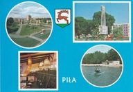 PIŁA - POMNIK - RESTAURACJA "MŁYN" - JEZIORO PŁOTKI - HERB